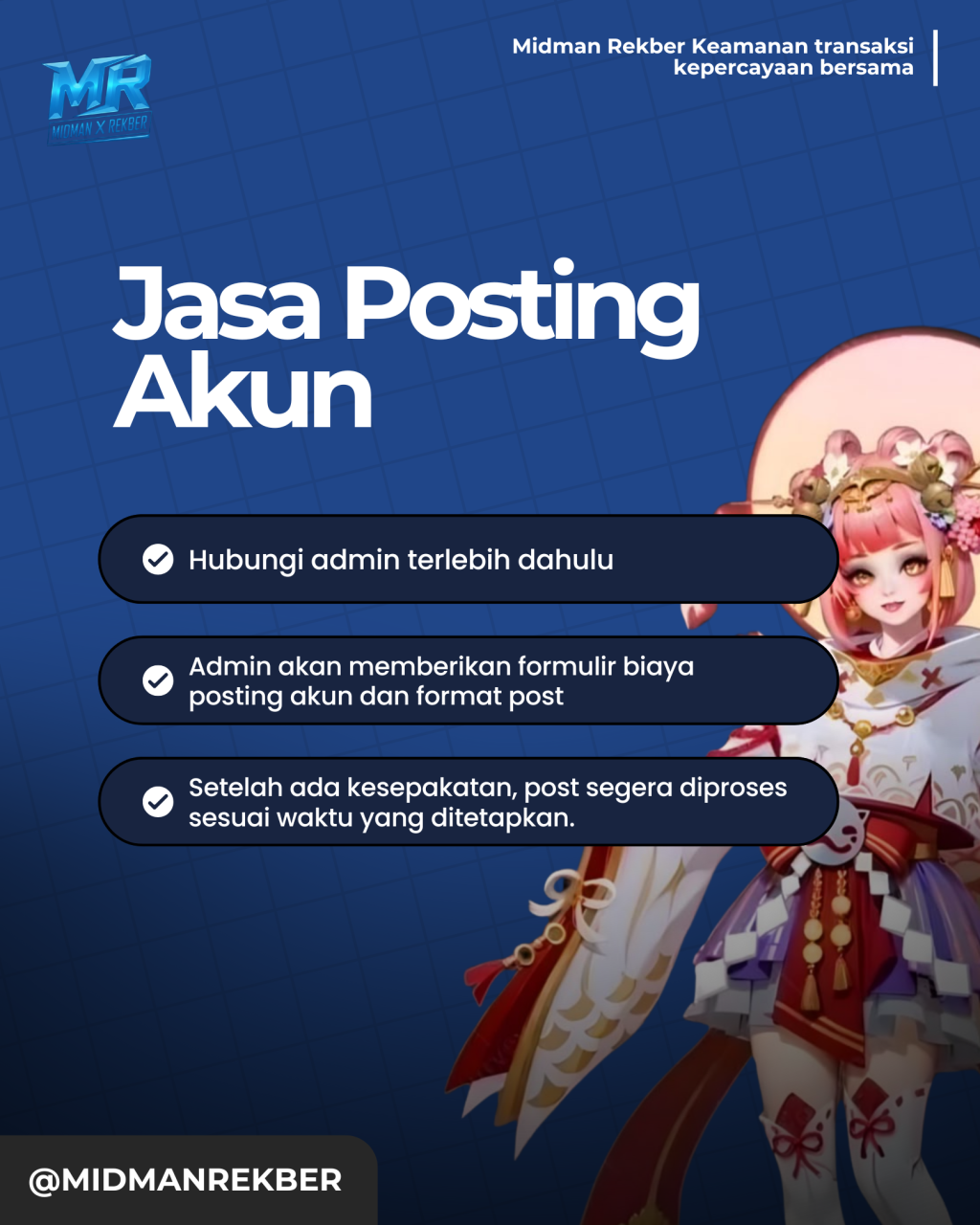 Midman Rekber Hadirkan Layanan Jasa Posting Akun untuk Mempermudah Penjual dan Pembeli