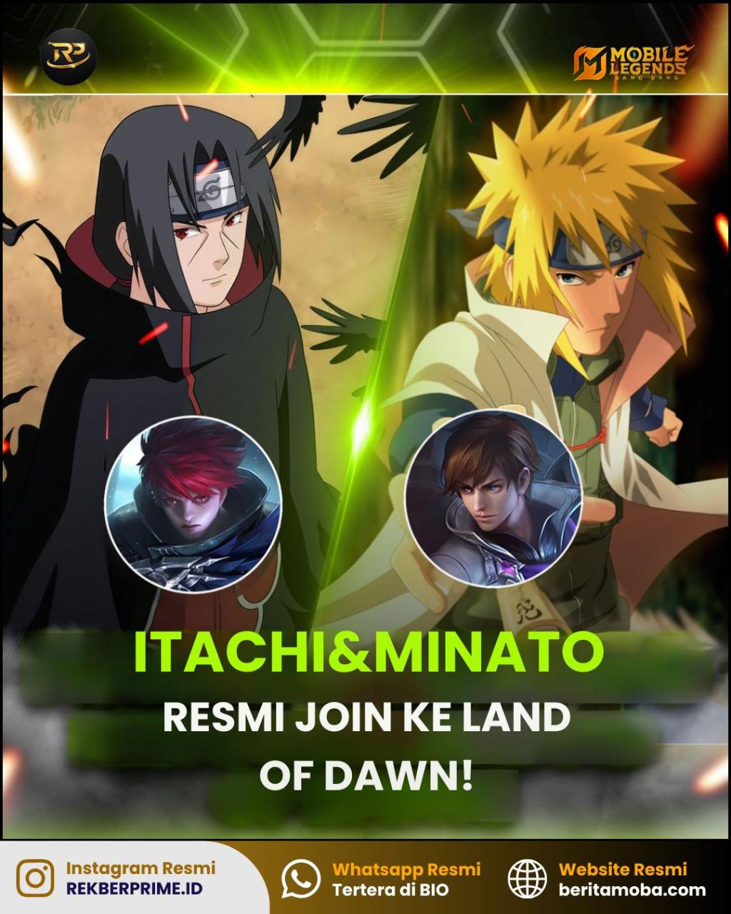 Kolaborasi Legendaris: Itachi & Minato Resmi Gabung ke Mobile Legends!