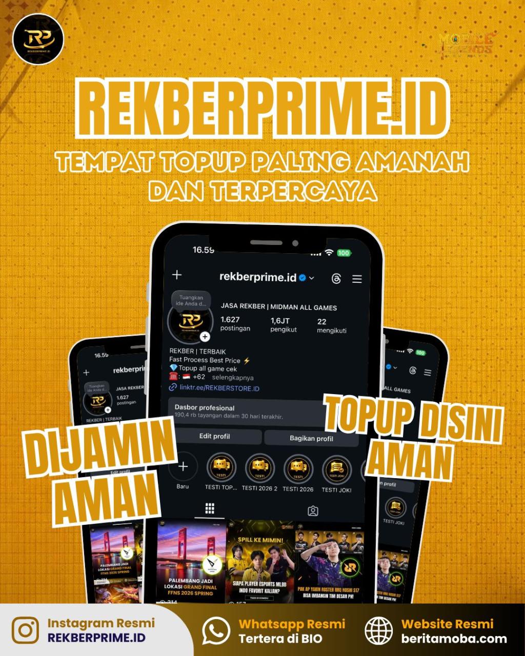 RekberPrime.id Berikan Jaminan Keamanan 100% untuk Top Up dan Jasa Rekber