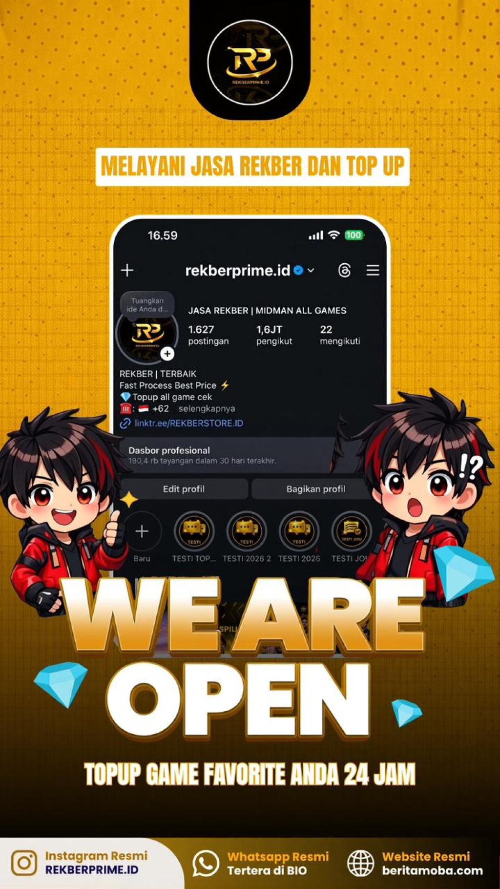 RekberPrime.id Hadirkan Solusi Aman Rekber dan Top Up Game 24 Jam